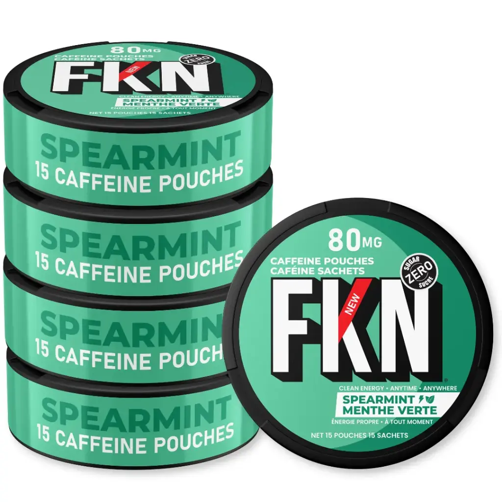 FKN Caffeine Pouches (Spearmint Surge) 80MG (Sleeve of 10)