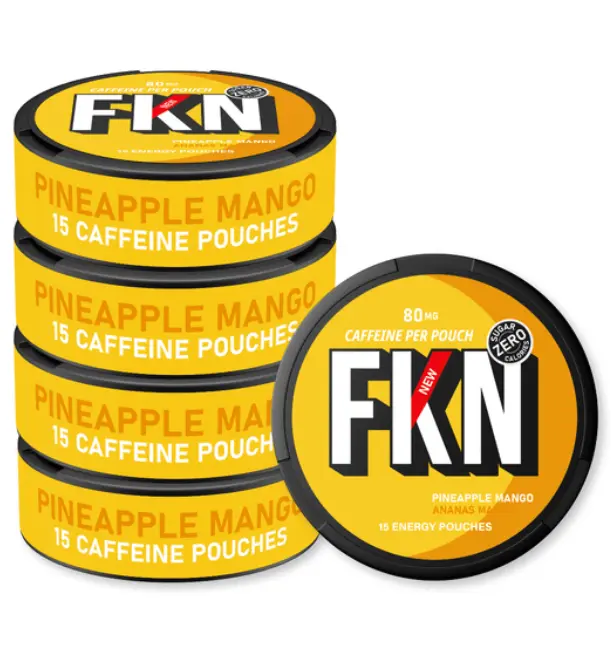 FKN Caffeine Pouches (Pineapple Mango) 80MG (Sleeve of 10)