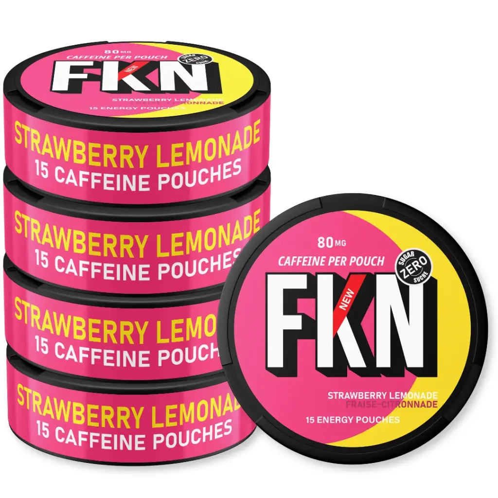 FKN Caffeine Pouches (Strawberry Lemonade) 80MG (Sleeve of 10)