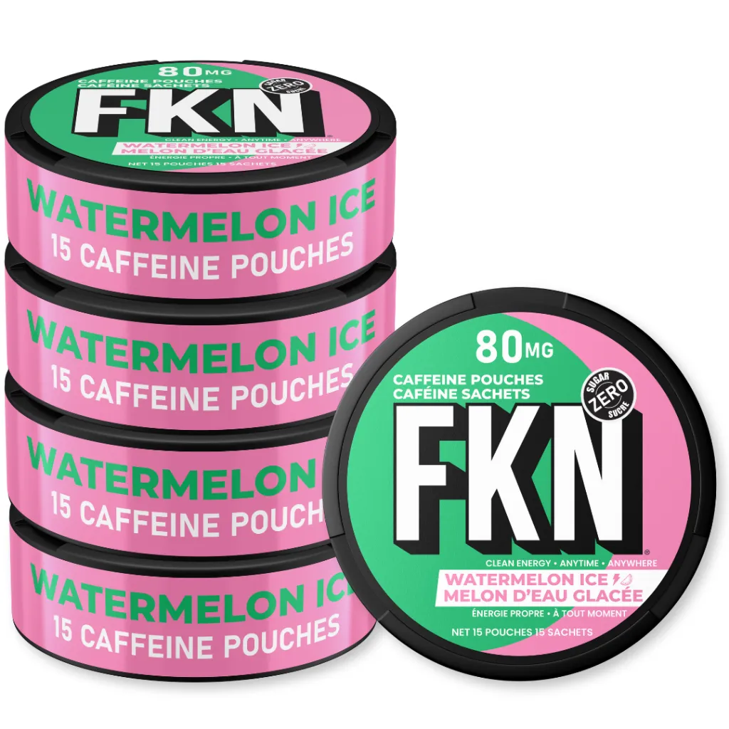 FKN Caffeine Pouches (Watermelon Ice) 80MG (Sleeve of 10)